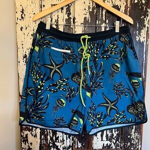 NWT GRACE KARIN Men's Quick Dry Swim Trunks Loose Fit Beach Shorts with Pockets